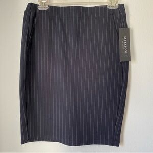 Liverpool Navy Pinstripe Pencil Skirt, 4/27